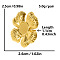304 Stainless Steel Flower Stud Earrings for Women, Fashionable Floral Ear Jewelr, Golden, 25x26mm