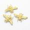 Brass Pendants, Lead Free & Cadmium Free & Nickel Free, Bee, Raw(Unplated), 20x28.5x5.5mm, Hole: 1.5mm