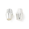 Brass Beads, Nickel Free, Bicone, Silver, 7x4.8mm, Hole: 2mm
