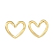 Brass Linking Rings, Cadmium Free & Lead Free, Heart, Real 18K Gold Plated, 15.5x17.5x1.5~4.5mm, Inner Diameter: 7x3.5mm