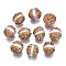 Polymer Clay Rhinestone Beads, with Natural Freshwater Pearl, Acorn, Chocolate, PP13(1.9~2mm), 10.5~13.5x11~12.5mm, Hole: 0.5~0.7mm