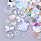 Ornament Accessories, PVC Plastic Paillette/Sequins Beads, Mixed Shapes, Mixed Color, 3~11x3~12x0.4~1.5mm, Hole: 0.9~1.4mm