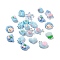 Transparent & Opaque Resin Cabochons, Bear & Snail & Heart, Mixed Shapes, Mixed Color, 14~25.5x14~23.5x6.5~11.5mm