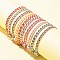 10Pcs 10 Colors Macrame Braided Cotton Cord Bracelets Set, Adjustable Stackable Bracelets for Women, Mixed Color, Inner Diameter: 1-3/4~3-3/4 inch(4.5~9.5cm), 1Pc/color