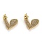 Brass Micro Pave Clear Cubic Zirconia Pendants, with Jump Rings, Long-Lasting Plated, Arm, for Power, Real 18K Gold Plated, 18.5x22.5x7mm, Jump Ring: 5x0.8mm, 3mm Inner Diameter
