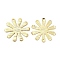 Rack Plating Brass Connector Charms, Cadmium Free & Lead Free, Flower Links, Long-Lasting Plated, Real 24K Gold Plated, 18x17x1mm, Hole: 1.2mm