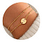 201 Stainless Steel Multi-strand Bracelets, Flat Round with Letter Link Bracelets for Women, Golden, Letter I, 6-3/4 inch(17cm)