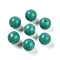 Opaque Solid Color Glass Beads, Round, Light Sea Green, 8~8.5mm, Hole: 1.2~1.6mm, about 1420pcs/1000g