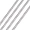 Tarnish Resistant 304 Stainless Steel Curb Chains, with Spool, Unwelded, Stainless Steel Color, 5x3.5x1mm, about 32.8 Feet(10m)/roll