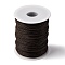 Waxed Cotton Thread Cords, Coconut Brown, 1mm, about 176yards/roll