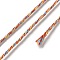 Polyester Twisted Cord, Round, for DIY Jewelry Making, Sandy Brown, 1.2mm, about 38.28 Yards(35m)/Roll