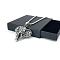 Vintage Stainless Steel Elephant Pendant Necklaces for Men Women, Stainless Steel Color