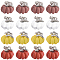24Pcs 4 Colors Alloy Enamel Charms, for Thanksgiving Day, Pumpkin, Mixed Color, 10.5x10mm, Hole: 1.4mm, 6pcs/color