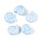 Handmade Porcelain Ceramic Beads, Bright Glazed Porcelain, Shell Shape, Light Sky Blue, 14x12x7.5~8mm, Hole: 2~2.5mm