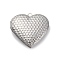 304 Stainless Steel Pendants, Textured Heart, Stainless Steel Color, 28.5x29x8mm, Hole: 2mm