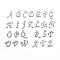 Alloy Letter Pendants, Rack Plating, Letter A~Z, Platinum, 12~17x4~15x2mm, Hole: 1.5mm, 26letters, 1pc/letter, 26pcs/set