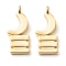 Brass Pendants, Long-Lasting Plated, Adinkra Symbols Akoben, Real 18K Gold Plated, 18.5x8x1.3mm, Hole: 1.5mm