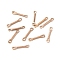Ion Plating(IP) 304 Stainless Steel Connector Charms, Bar Links, Rose Gold, 10x2x1mm, Hole: 1mm
