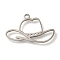 201 Stainless Steel Pendants, Hat Charms, Stainless Steel Color, 12.5x22x1mm, Hole: 1.5mm