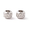 Non-Tarnish 201 Stainless Steel Beads, Round, Stainless Steel Color, 3x2.5mm, Hole: 1.2mm