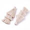 Polyester Tassel Big Pendant Decorations, Misty Rose, 65~72x25~28mm