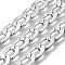 Aluminium Curb Chains, with Spool, Unwelded, Platinum, 16.5x11.5x3mm, about 32.81 Feet(10m)/Roll