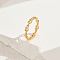 Brass Finger Rings for Women, Hollow Heart, Golden, US Size 9(18.9mm)