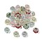 Acrylic Rhinestone Rondelle Beads, with Resin Star Cabochons, for Beadable Pens, Keychains, Jewelry and Crafts, Mixed Color, 19.5x14.5mm, Hole: 2.5mm