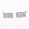 Zinc Alloy Pendants, DIY Accessories for Jewelry Making, Dollar Bills Shape, Antique Silver, 20x12.5x2mm, Hole: 1.5mm