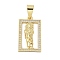 Brass Micro Pave Cubic Zirconia Pendants, Jesus, Rack Plating, Cadmium Free & Lead Free, Long-Lasting Plated, Real 18K Gold Plated, Jesus, 27x16x3mm, Hole: 7x4.5mm