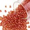 TOHO Round Seed Beads, Japanese Seed Beads, (388) Inside Color Light Topaz/Hyacinth Lined, 8/0, 3mm, Hole: 1mm, about 222pcs/10g