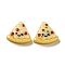 Opaque Resin Imitation Food Decoden Cabochons, Pizza, Gold, 24.5x24x5.5mm