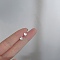 Alloy Earrings for Women, with 925 Sterling Silver Pin, Heart, 14.5mm