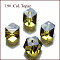 K9 Glass, Imitation Austrian Crystal Beads, Grade AAA, Faceted, Cornerless Cube Beads, Olive, 6x5.5x5.5mm, Hole: 0.7~0.9mm