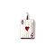 Rack Plating Brass Pendants, with Cubic Zirconia and Enamel, Rectangle with Playing Card Charm, Long-Lasting Plated, Lead Free & Cadmium Free, Platinum, 19.5x10.5x3.5mm, Hole: 4x2.5mm