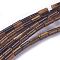 Natural Tiger Eye Beads Strands, Column, 4x2.2mm, Hole: 0.8mm, about 99pcs/strand, 15.7 inch(40cm)