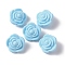 Food Grade Eco-Friendly Silicone Beads, Rose, Light Blue, 20.5x12.5mm, Hole: 2mm