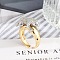 Brass Micro Pave Clear Cubic Zirconia Cuff Rings for Women Men, Cadmium Free & Lead Free, Leopard, Platinum & Golden, 30.5x8.5mm, Adjustable