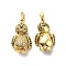 Brass Cubic Zirconia Pendants, Cadmium Free & Lead Free, Penguin Charms, Mechanical Charms, Real 18K Gold Plated, 23.5x13.5x8.5mm, Hole: 2.5x4.5mm