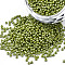 11/0 Czech Opaque Glass Seed Beads, Lustered, Round, Olive Drab, 2.2x1.5mm, Hole: 0.7mm, about 500g/bag