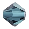 Preciosa® Crystal Beads, Czech Crystal, Bicone(451 69 302 Rondelle), 30340 Montana, 4mm, Hole: 0.8mm