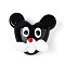 Handmade Lampwork Beads, Mice, Black, 18~21x21~24x12~13mm, Hole: 1.5~1.8mm