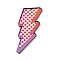 Double-side Printed Opaque Acrylic Pendants, Lightning Bolt, Pink, 52.5x29x2.5mm, Hole: 1.6mm