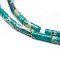 Natural Imperial Jasper Beads Strands, Dyed, Column, Dark Turquoise, 13~14x4~4.5mm, Hole: 1mm, about 29pcs/strand, 15.35 inch~15.7 inch(39~39.9cm)