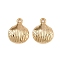 Ocean Themes Alloy Pendants, Shell Shape, Golden, 16.5x13x3.5mm, Hole: 1.7mm