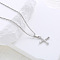Stainless Steel Alphabet Pendant Necklaces for Women, Stainless Steel Color, Letter X