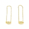 Brass Magnetic Clasp with Cable Safety Chain, Long-Lasting Plated, Lead Free & Cadmium Free, Column, Golden, 95mm