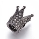 Латунные микро проложить кубического циркония бусы ZIRC-F088-030B-01-2