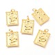 Латунные микропаве прозрачные кубические циркониевые подвески ZIRC-O036-20G-1