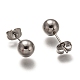 Серьги-гвоздики с шариками из нержавеющей стали 304 STAS-H136-07E-P-2